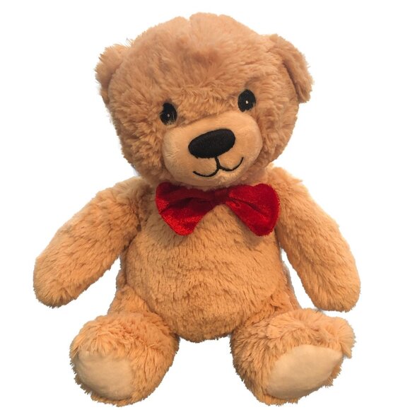 EDI Teddy Bear Tan for Edible Arrangements Red Bow Tie 2017  9" Tall - Picture 1 of 9